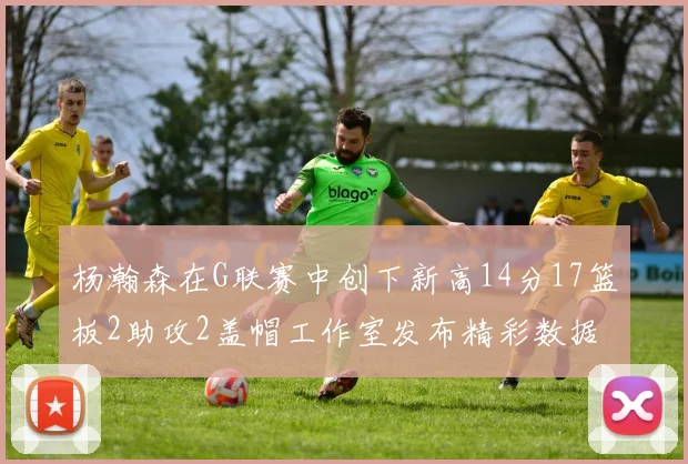 杨瀚森在G联赛中创下新高14分17篮板2助攻2盖帽工作室发布精彩数据海报